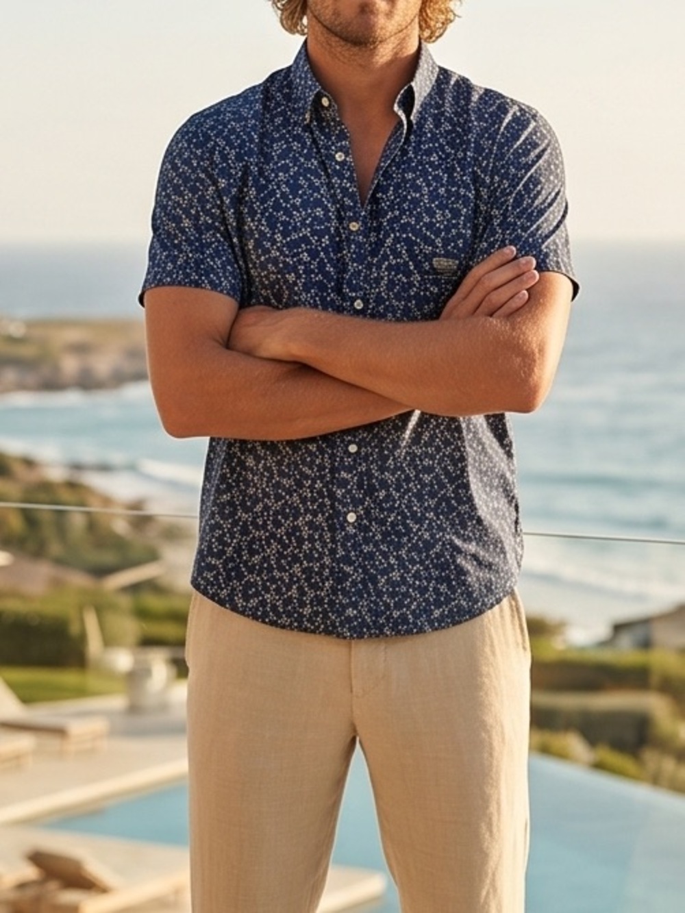 Denim & Supply Ralph Lauren Blue Floral Button-Down Shirt